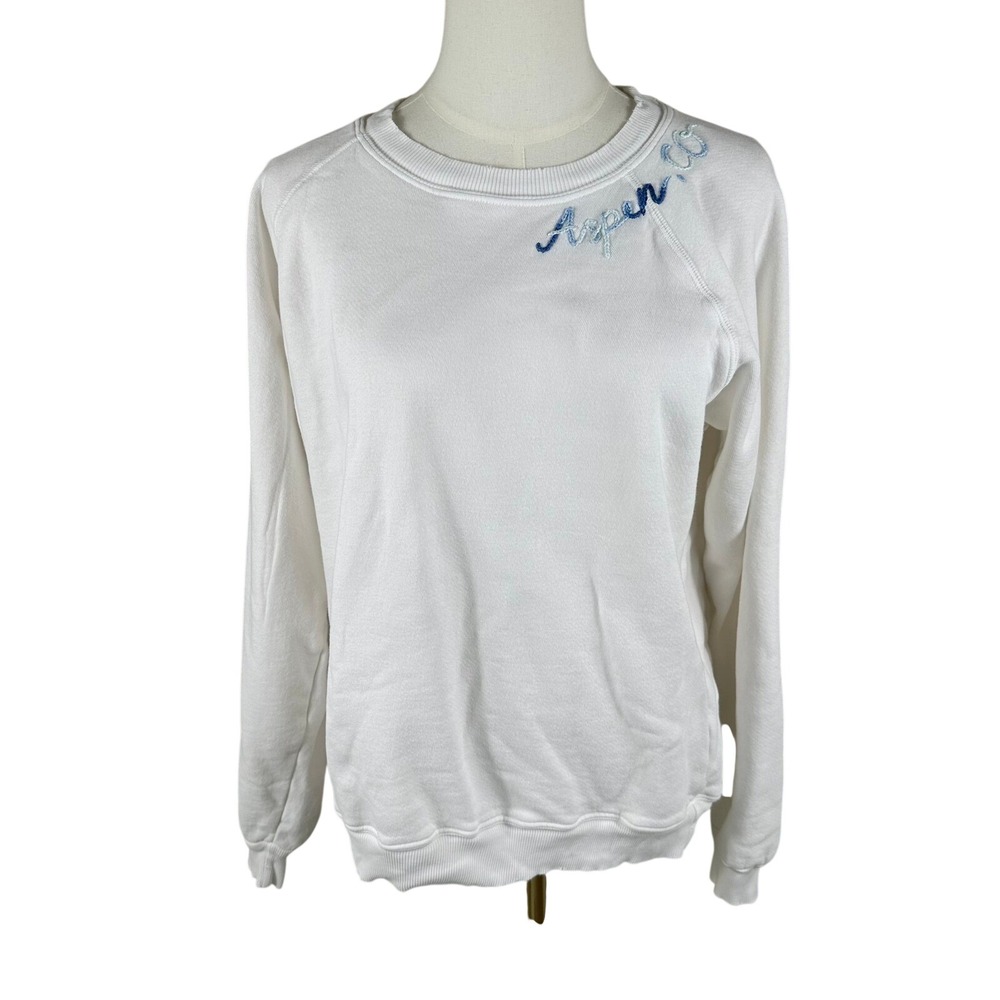 ISMBS I Stole My Boyfriends Shirt Sweatshirt Women S White Embroidered Aspen CO